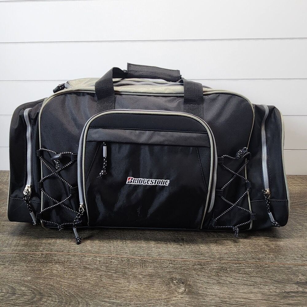 Bridgestone 24" 5 Pocket Bungee Duffle Bag Black Gray